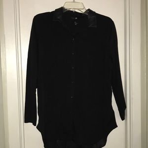 H&M black button down
